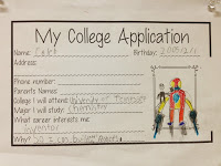 elementary college application, college awareness