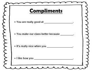 Compliments lesson plan sentence stems