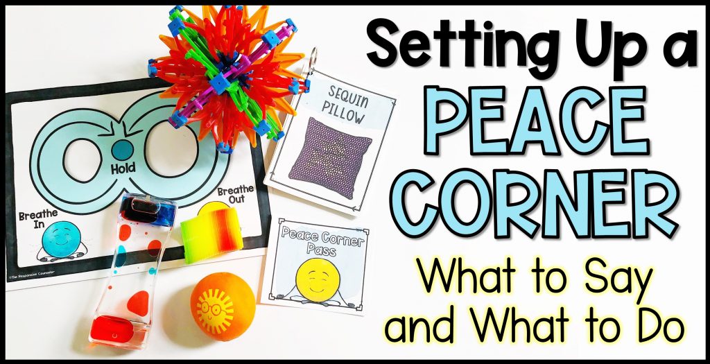 setting up a calm corner peace corner