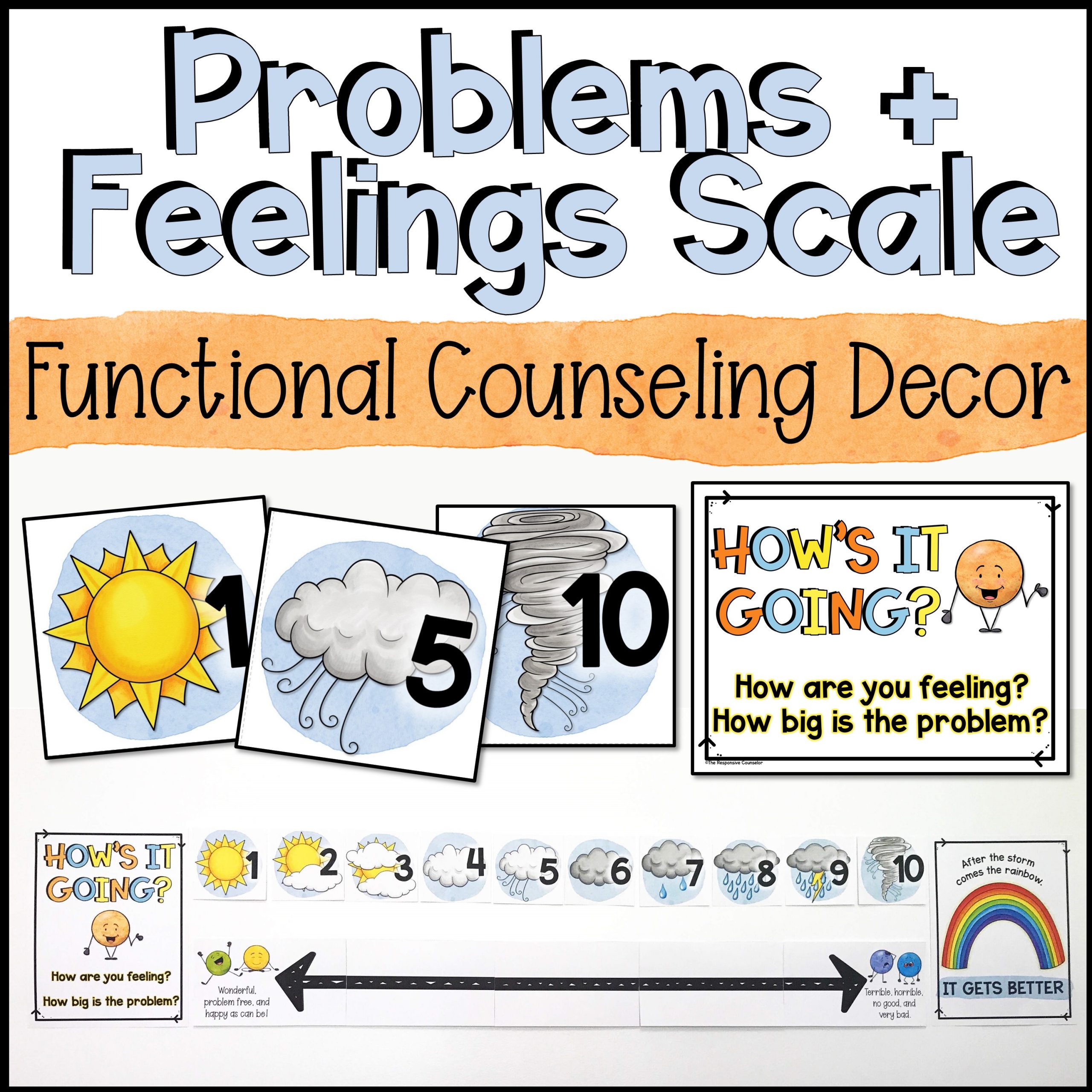 Feelings and Problems Scale for Functional Counseling Office Decor