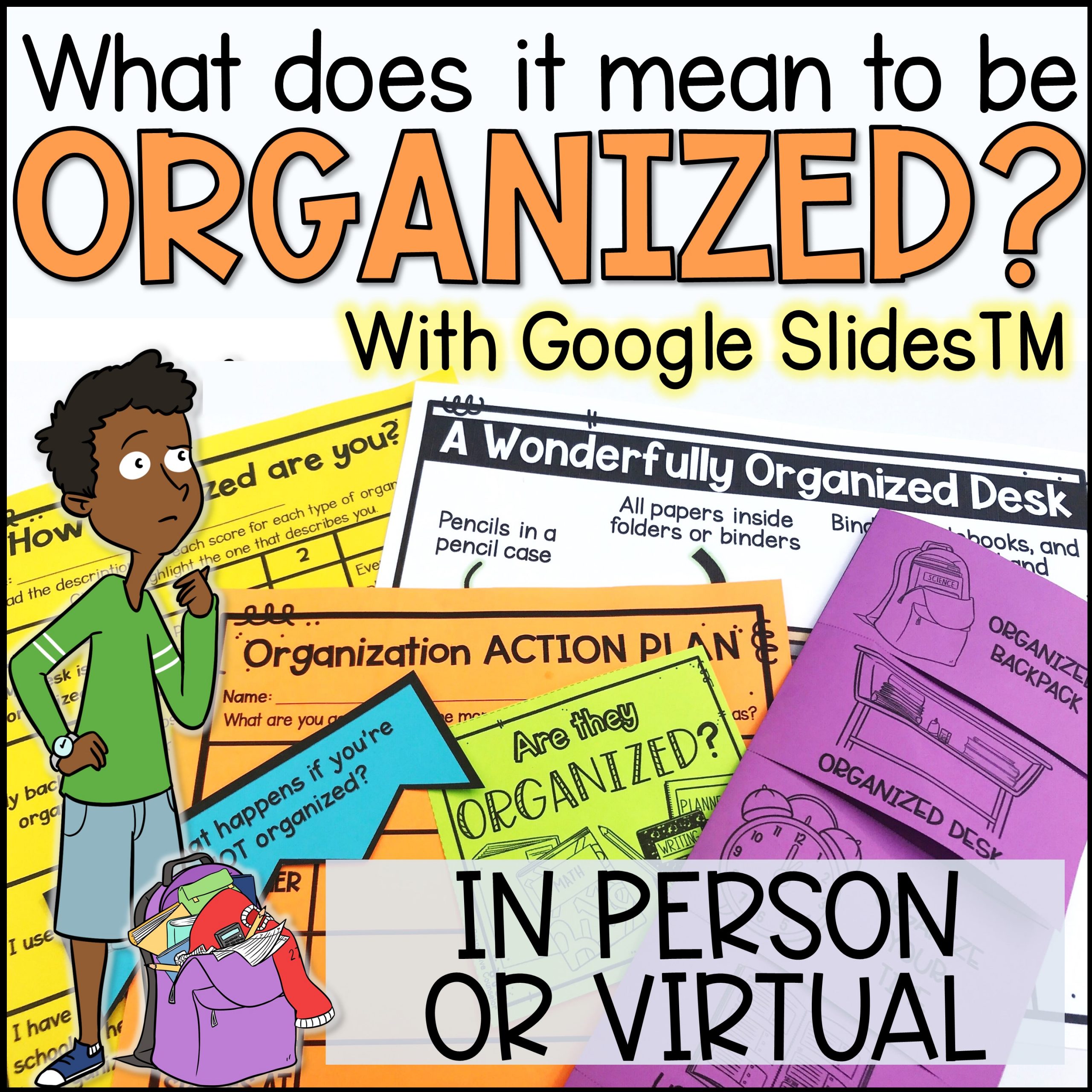 Organization Lesson and Activities for In Person or Virtual Learning