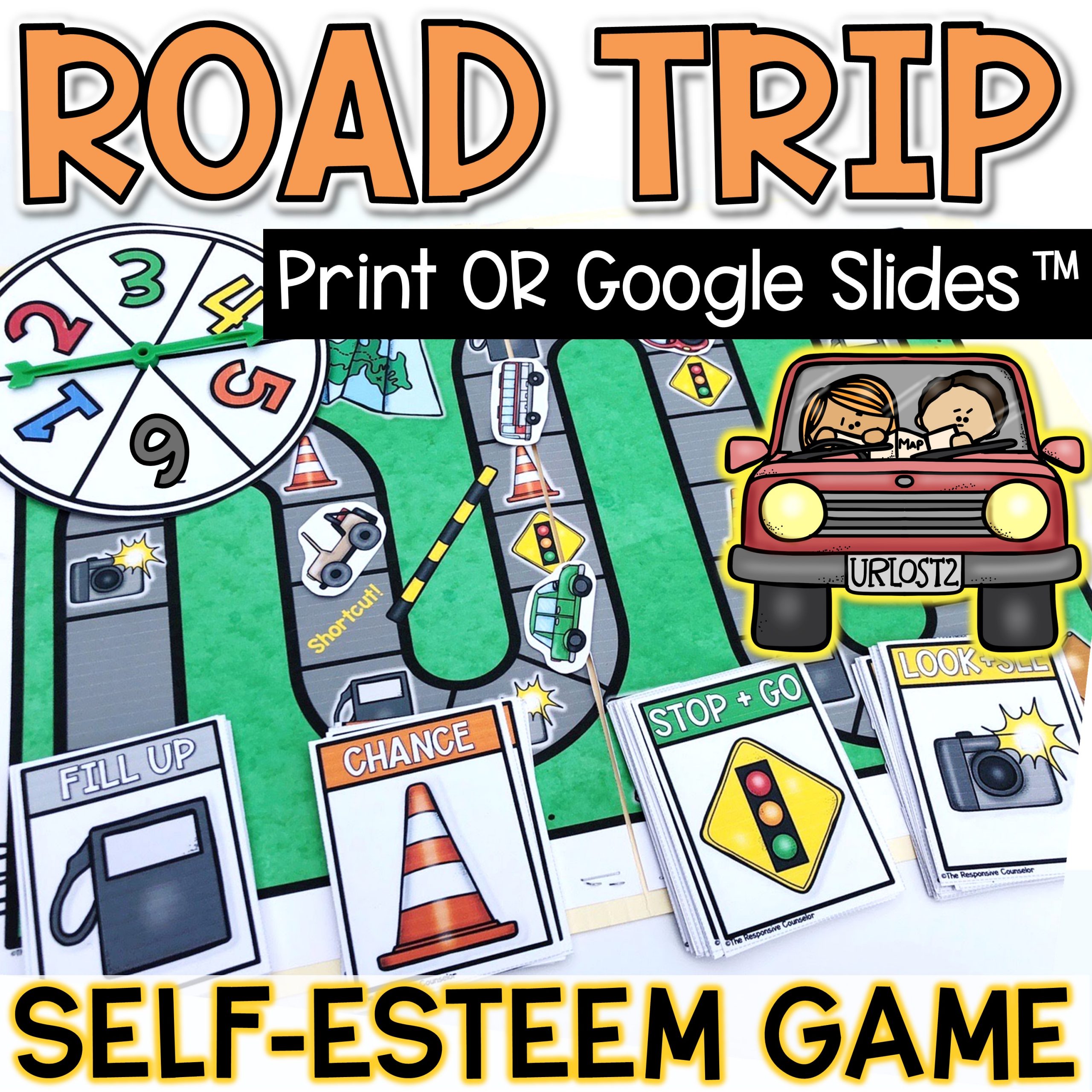 Self-Esteem Board Game Printable and Distance Learning