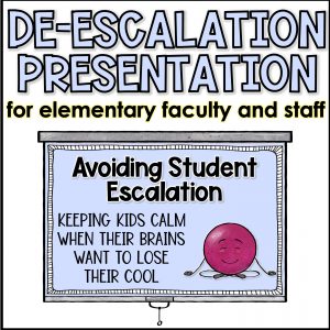De-Escalation Training Presentation for Faculty and Staff