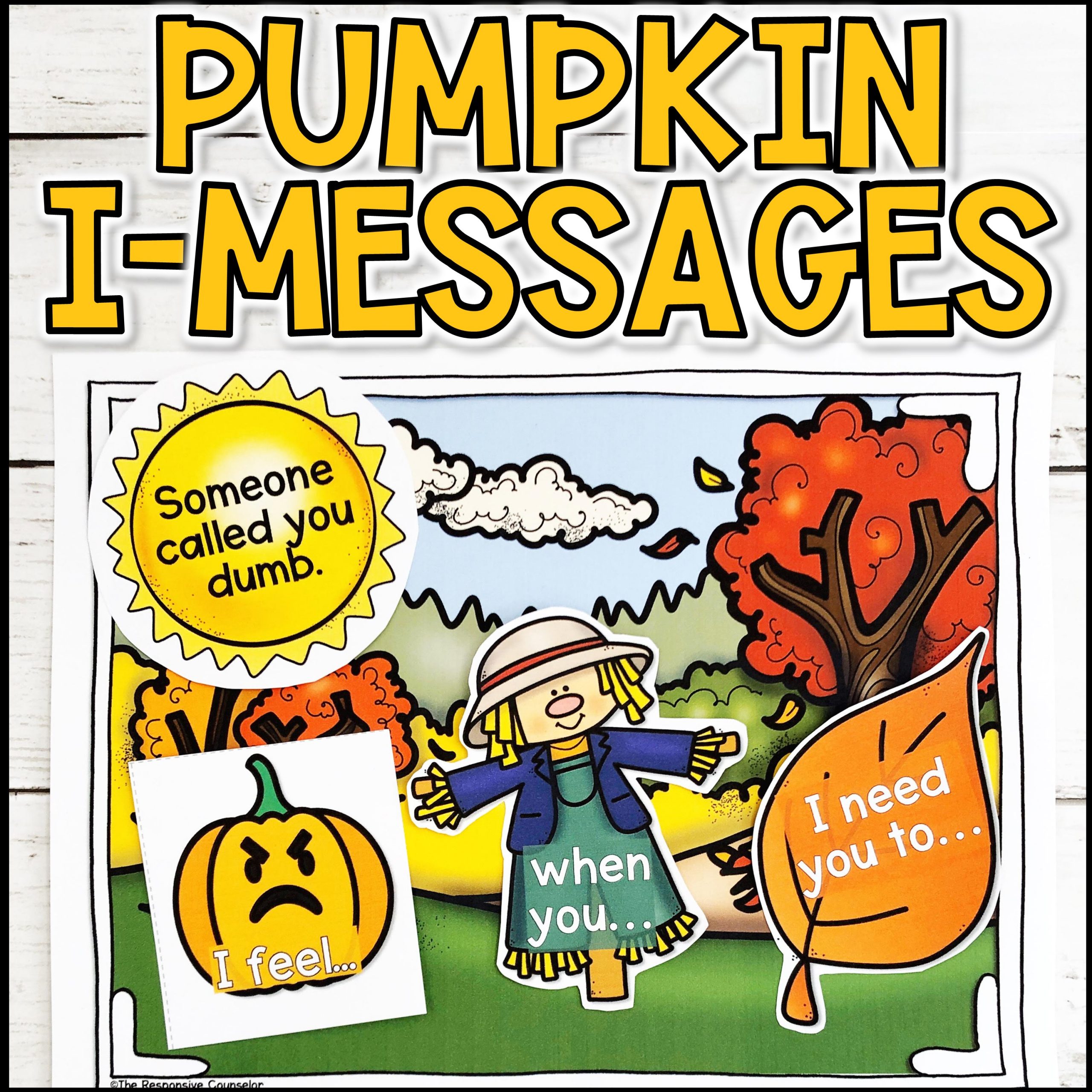 Fall or October or Halloween Counseling Activity