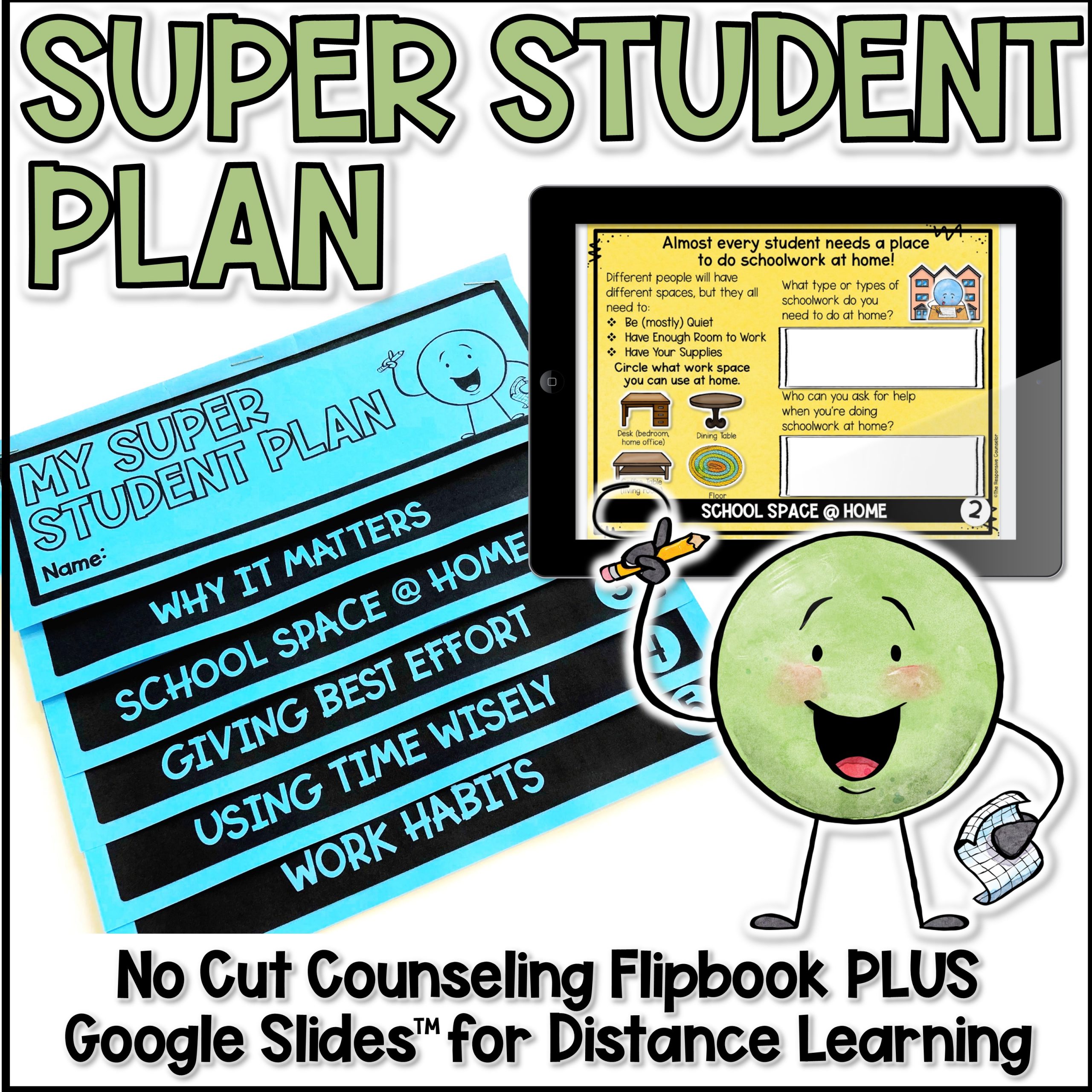 Study Skills Plan Activity Flipbook and Google Slides TM