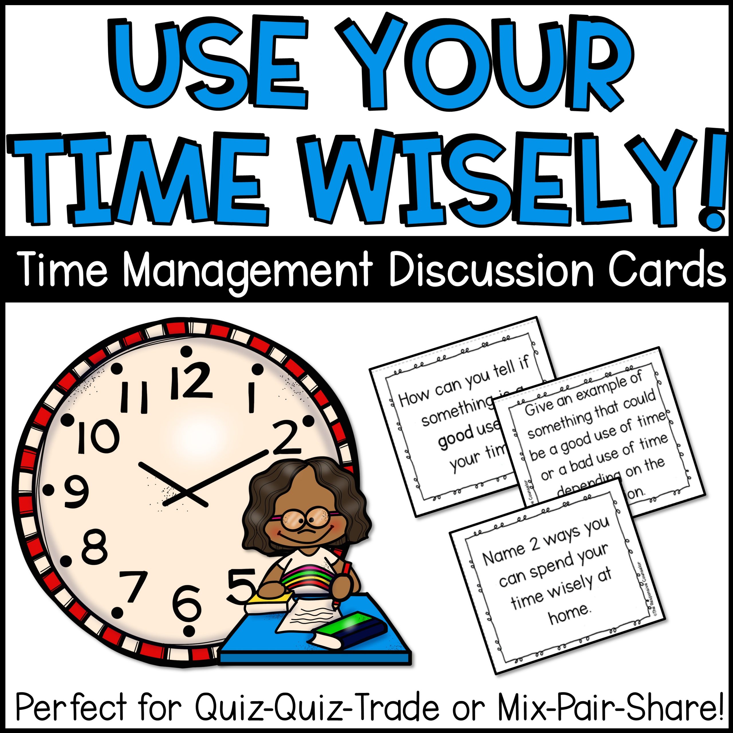 Time Management Discussion Question Task Cards