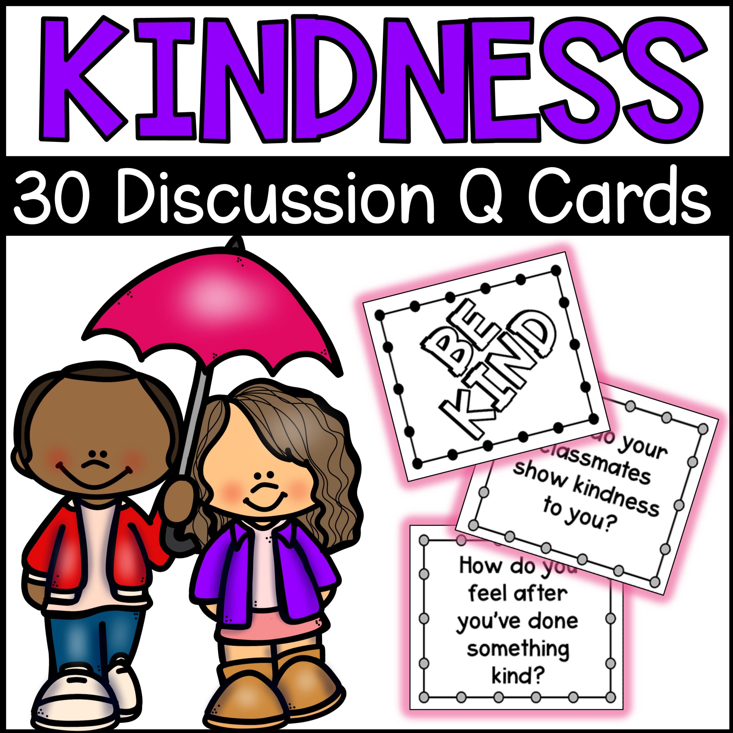 Kindness Discussion Question Task Cards