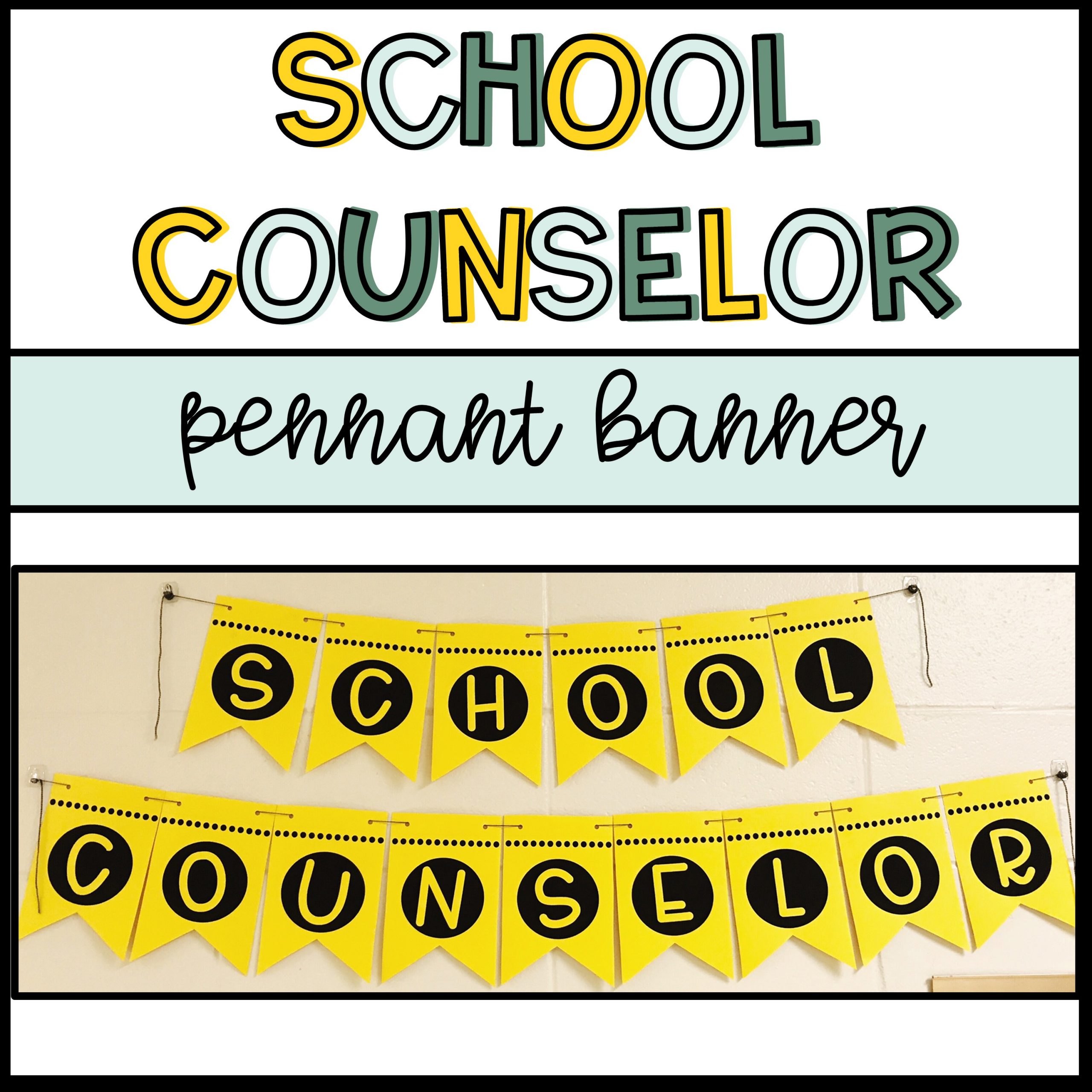 School Counselor Pennant Banner
