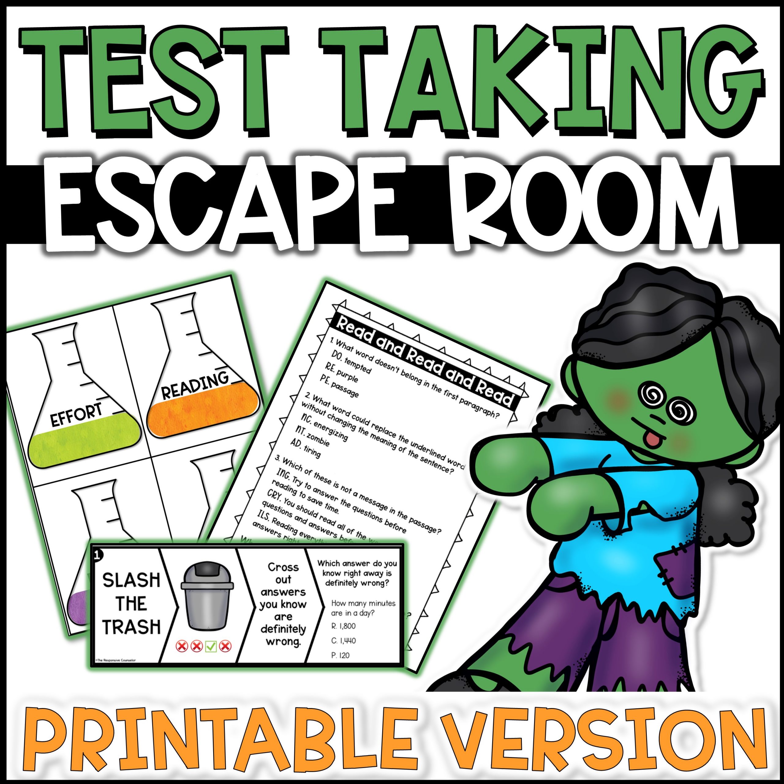 Test Taking Strategies Lesson Escape Room