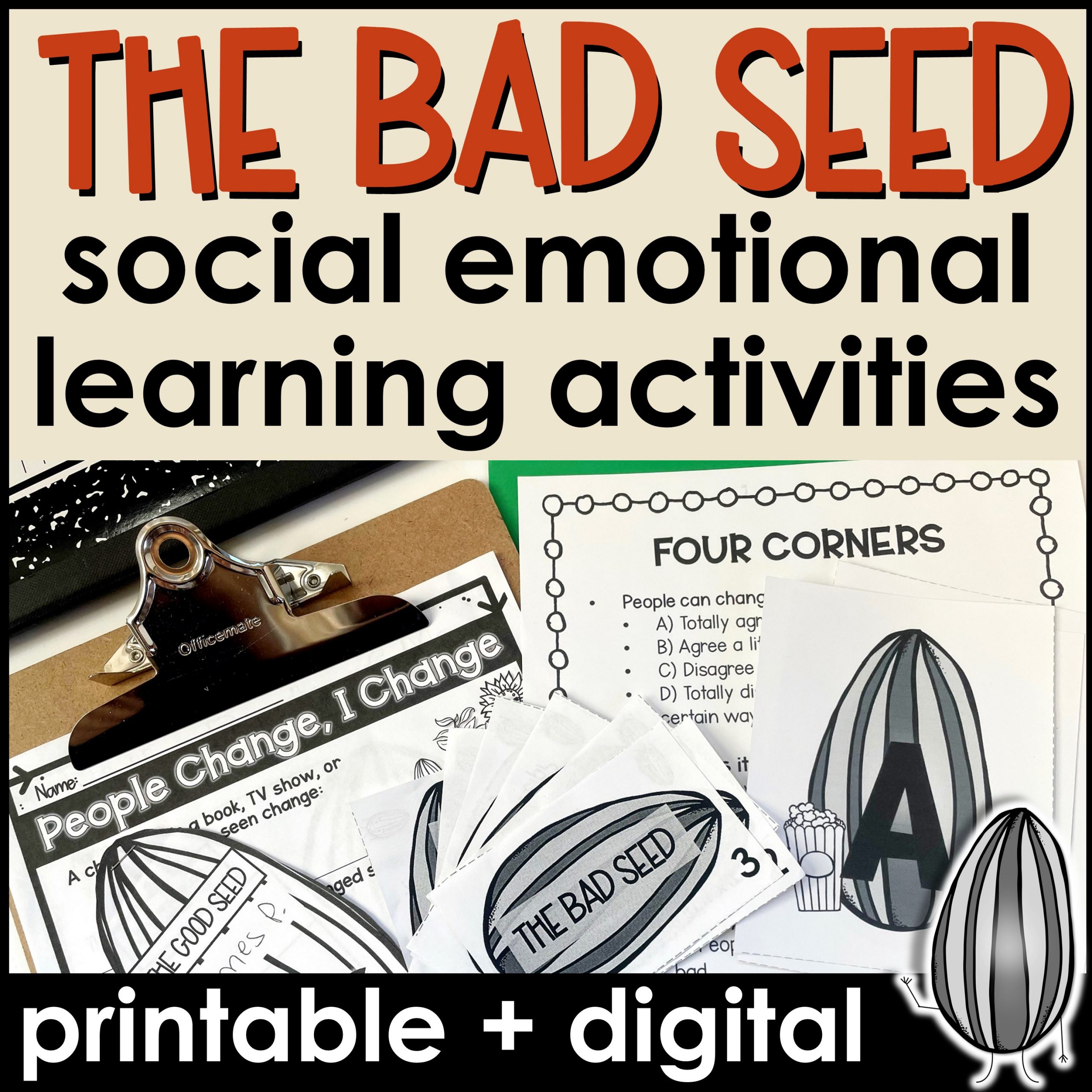 The Bad Seed Lesson and Activities for Social Emotional Learning