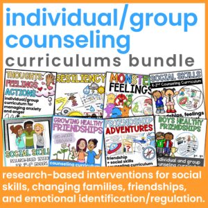 Elementary Group Counseling Curriculum Bundle