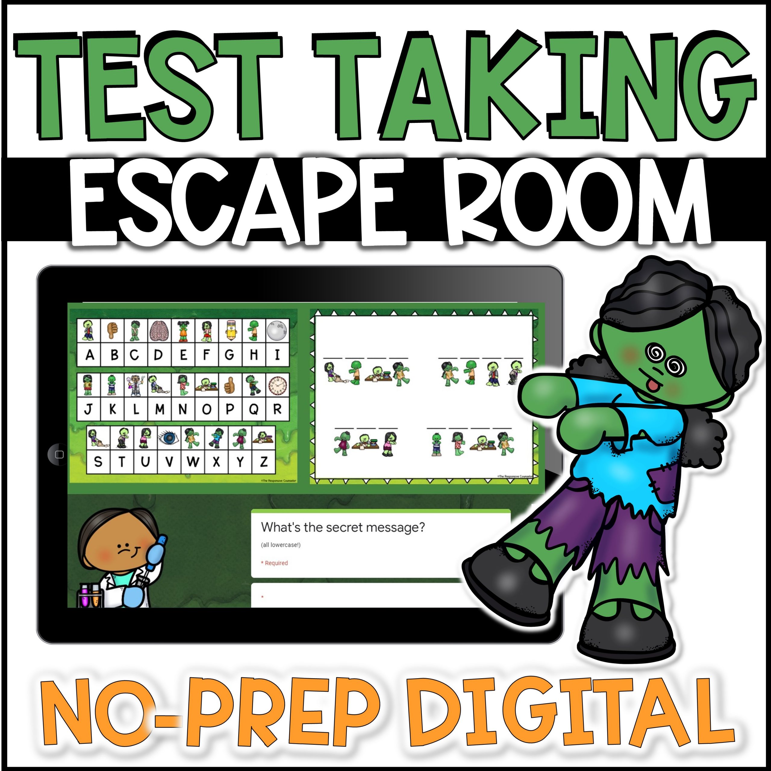 Test Taking Strategies Lesson Escape Room DIGITAL In Person or Distance Learning