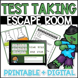 Test Taking Strategies Lesson Escape Rooms For In Person or Distance Learning