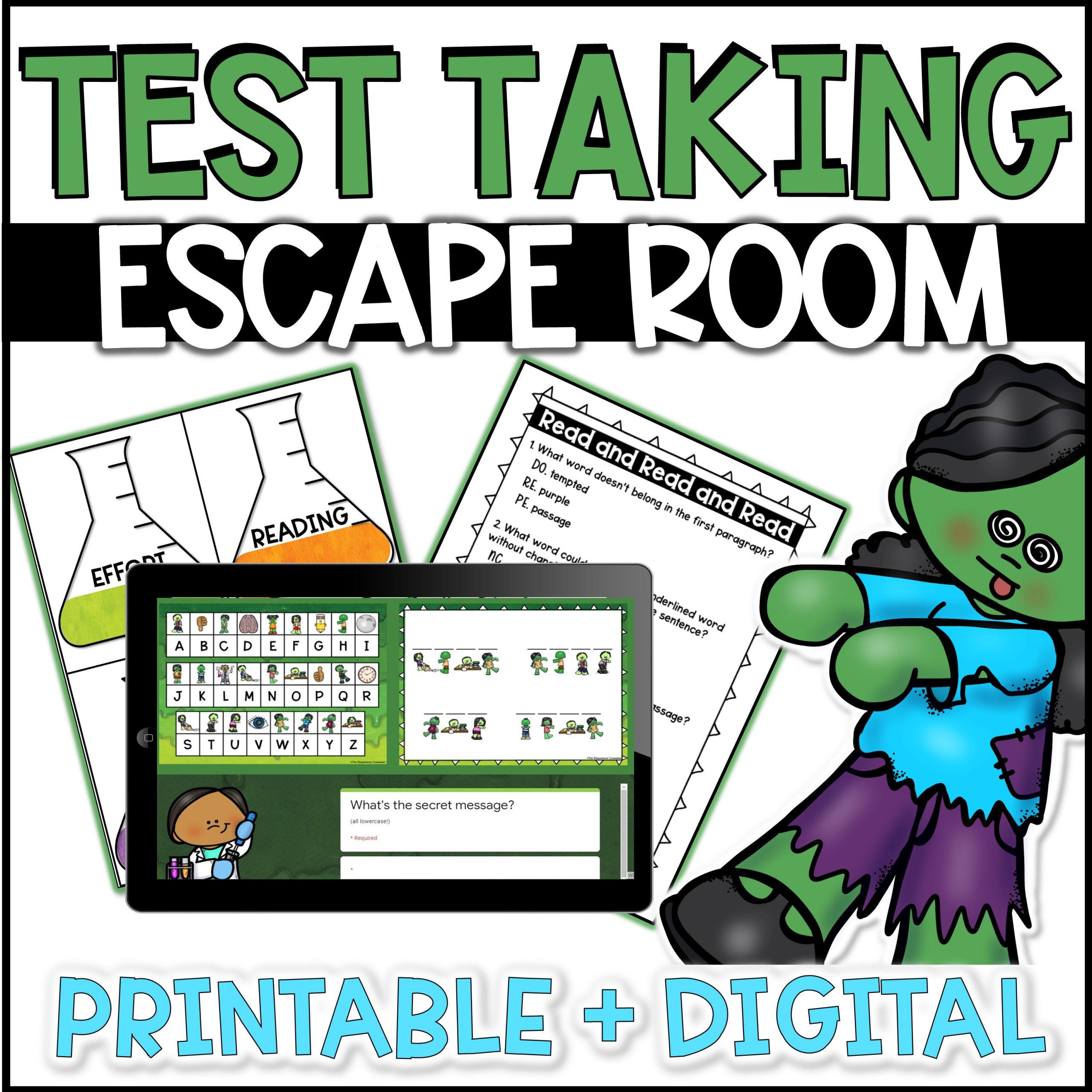 Test Taking Strategies Lesson Escape Rooms For In Person or Distance Learning