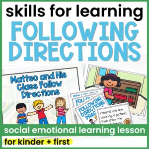 Following Directions Lesson and Activities