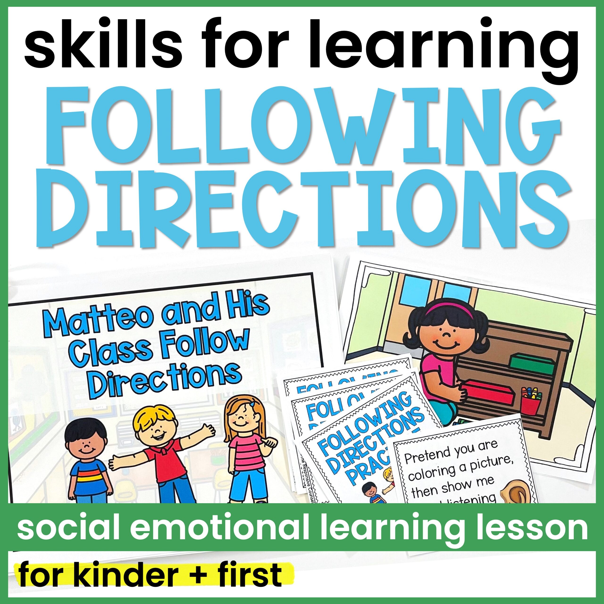 Following Directions Lesson and Activities