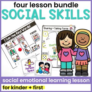 Social Skills SEL Lessons for Sharing, Personal Space, and Kindness