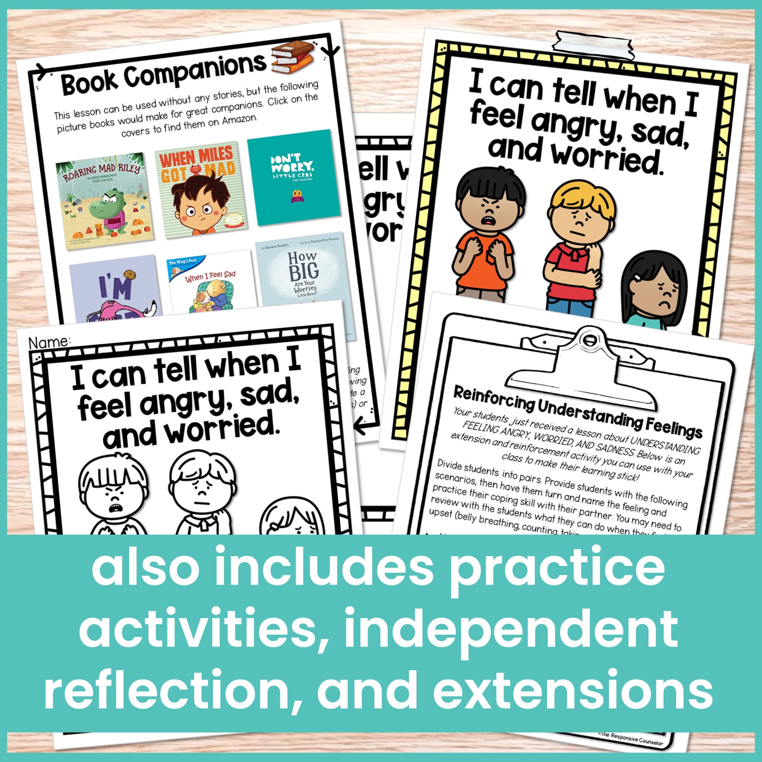 Understanding Sad, Angry, and Worried Feelings Lesson and Activities - Image 4
