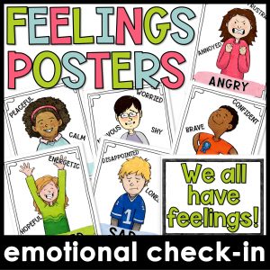 Feelings Check In Bulletin Board Posters
