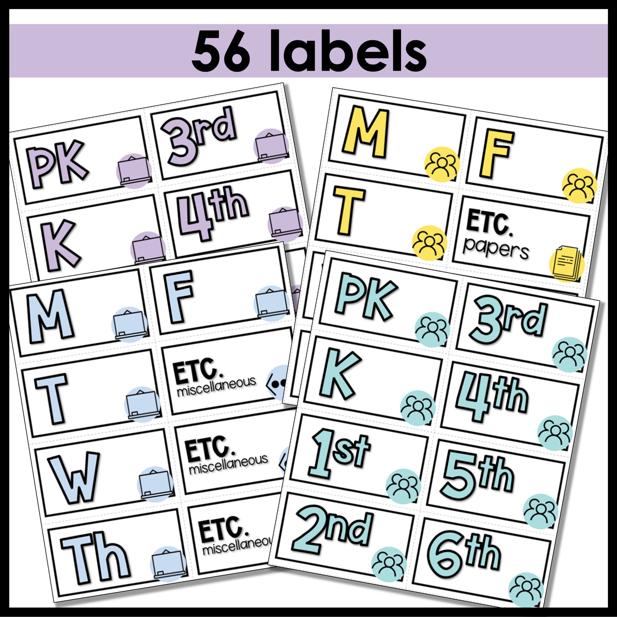 Elementary School Counseling Rolling Drawer Cart Labels - Image 2