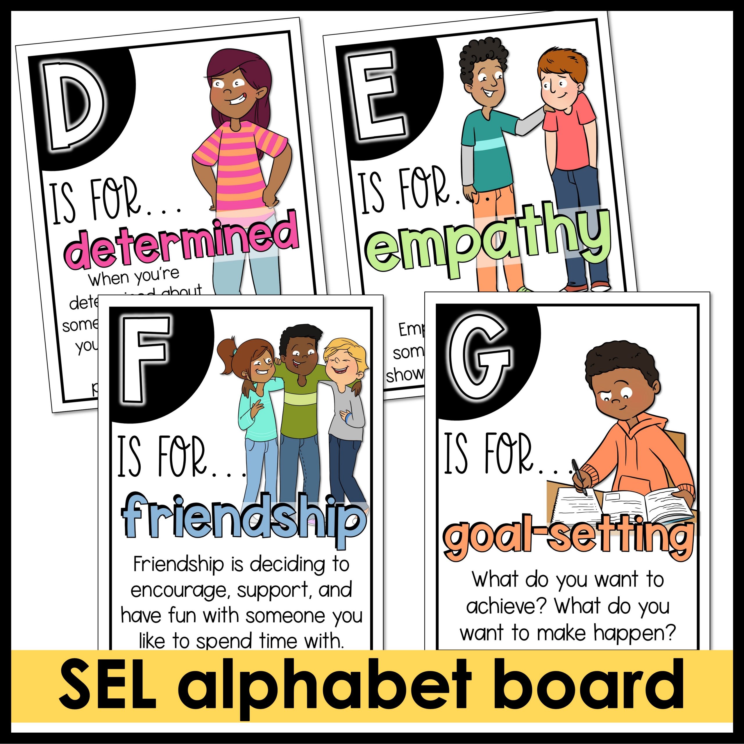 Social Emotional Learning Bulletin Board The ABCs of SEL - Image 3