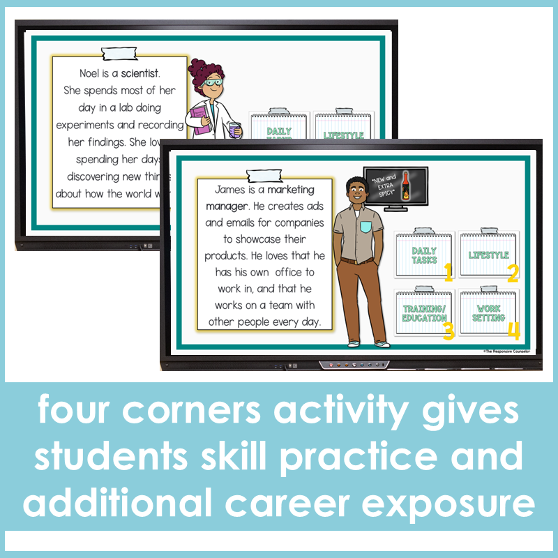 Career Exploration College and Career Readiness Activities: Parts of a Career - Image 3