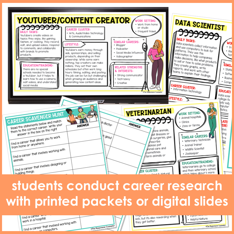 Career Exploration College and Career Readiness Activities: Career Research - Image 3