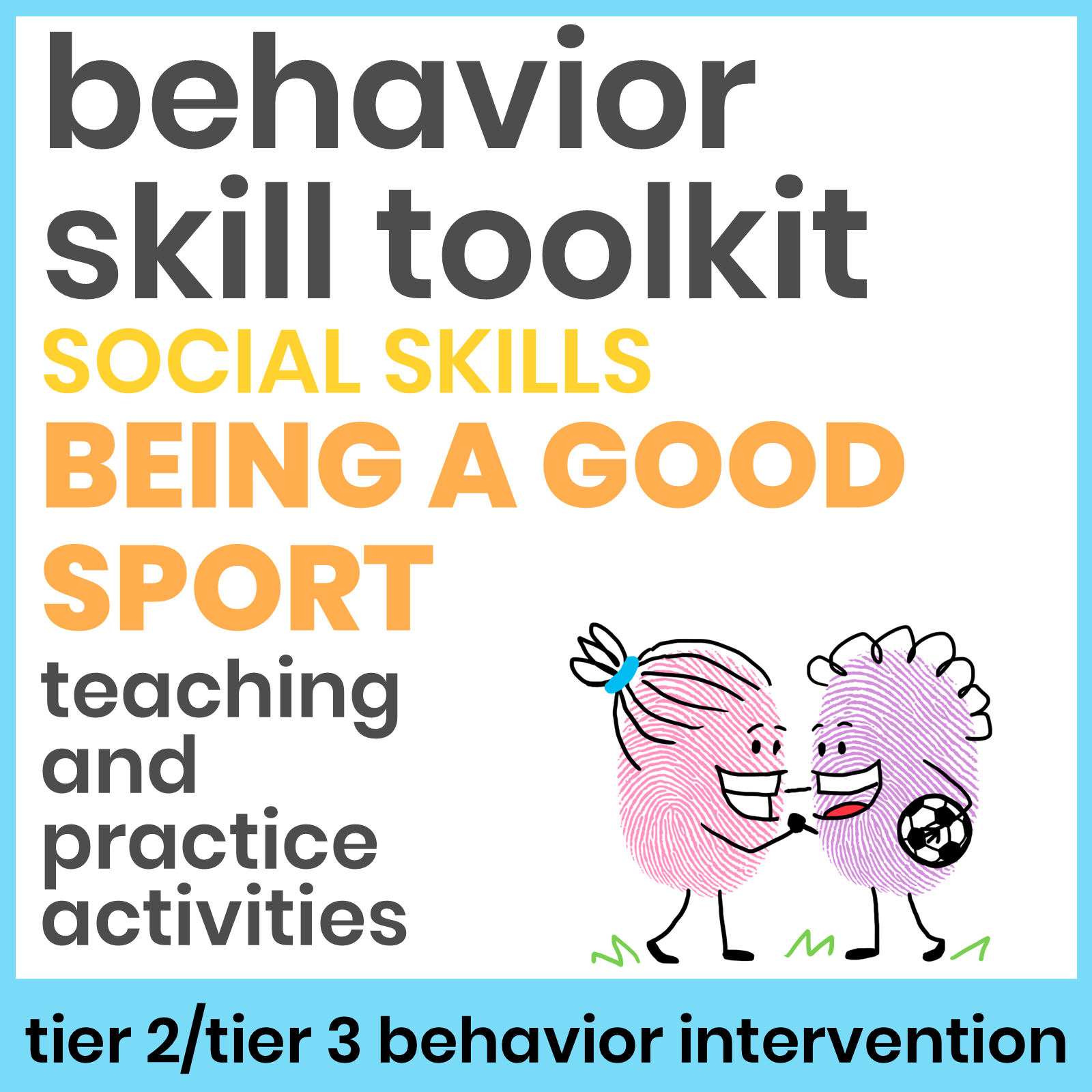 Sportsmanship Social Skills Behavior Intervention Activities