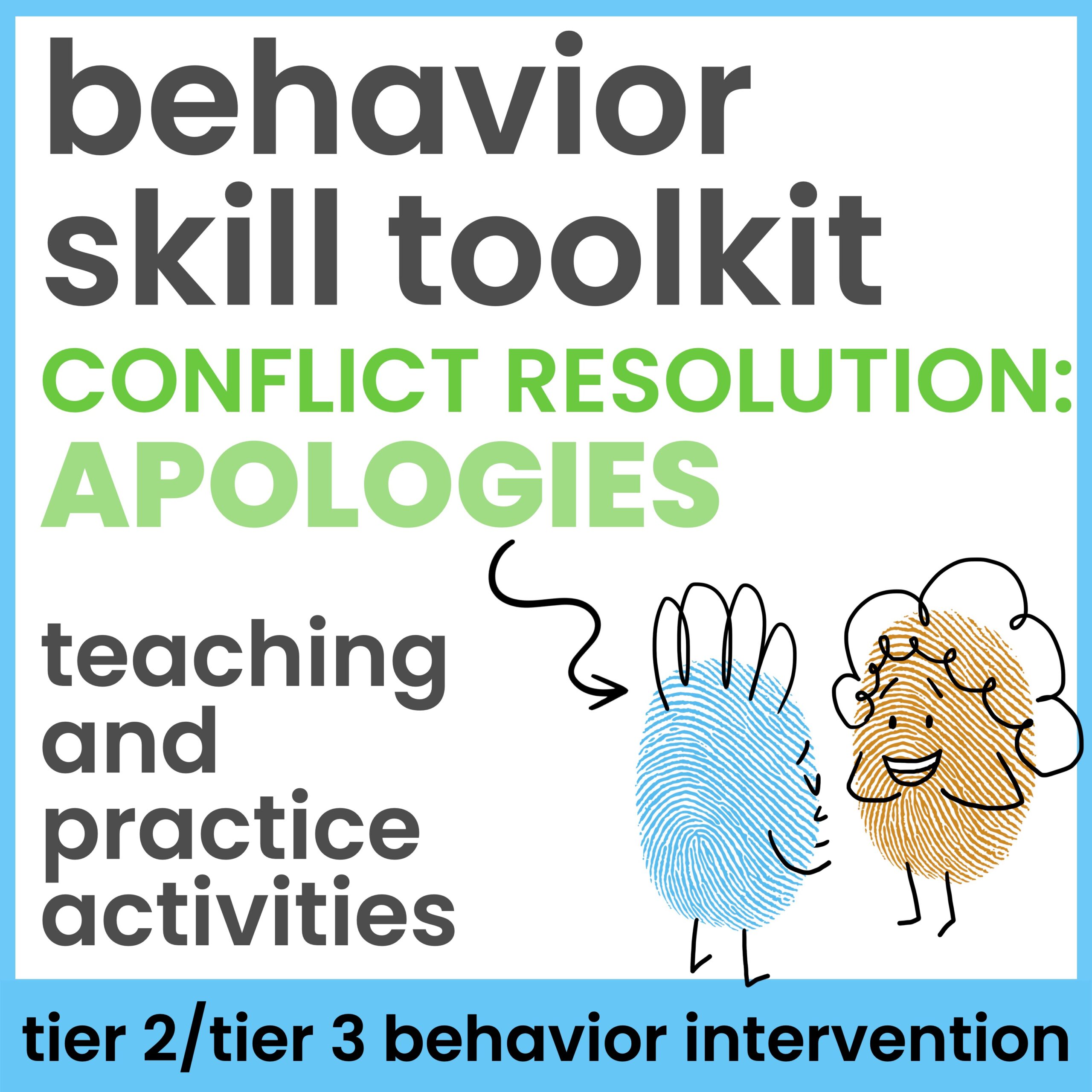 Apologies Conflict Resolution Behavior Intervention Activities