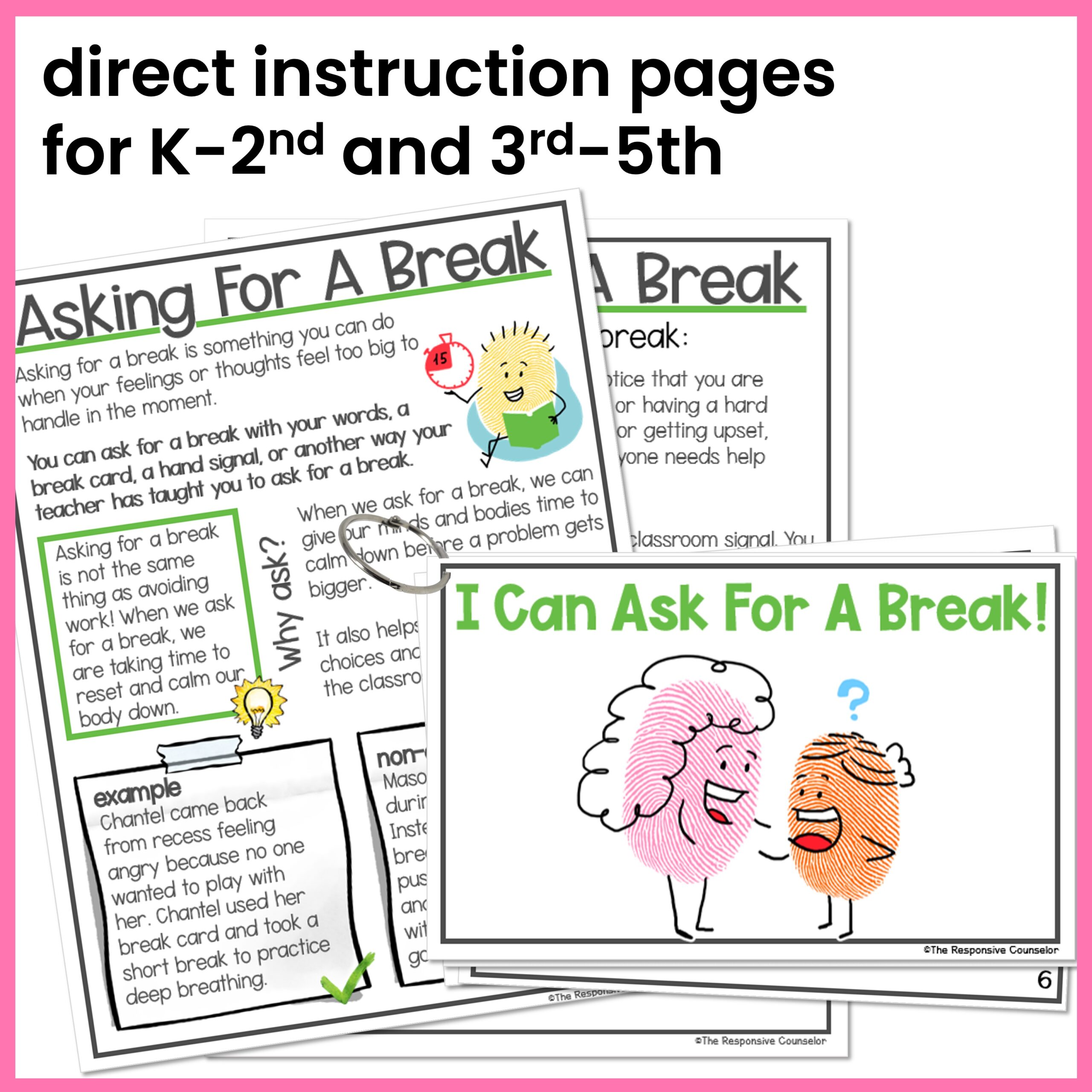 Asking for a Break Problem Solving Behavior Intervention Activities - Image 2
