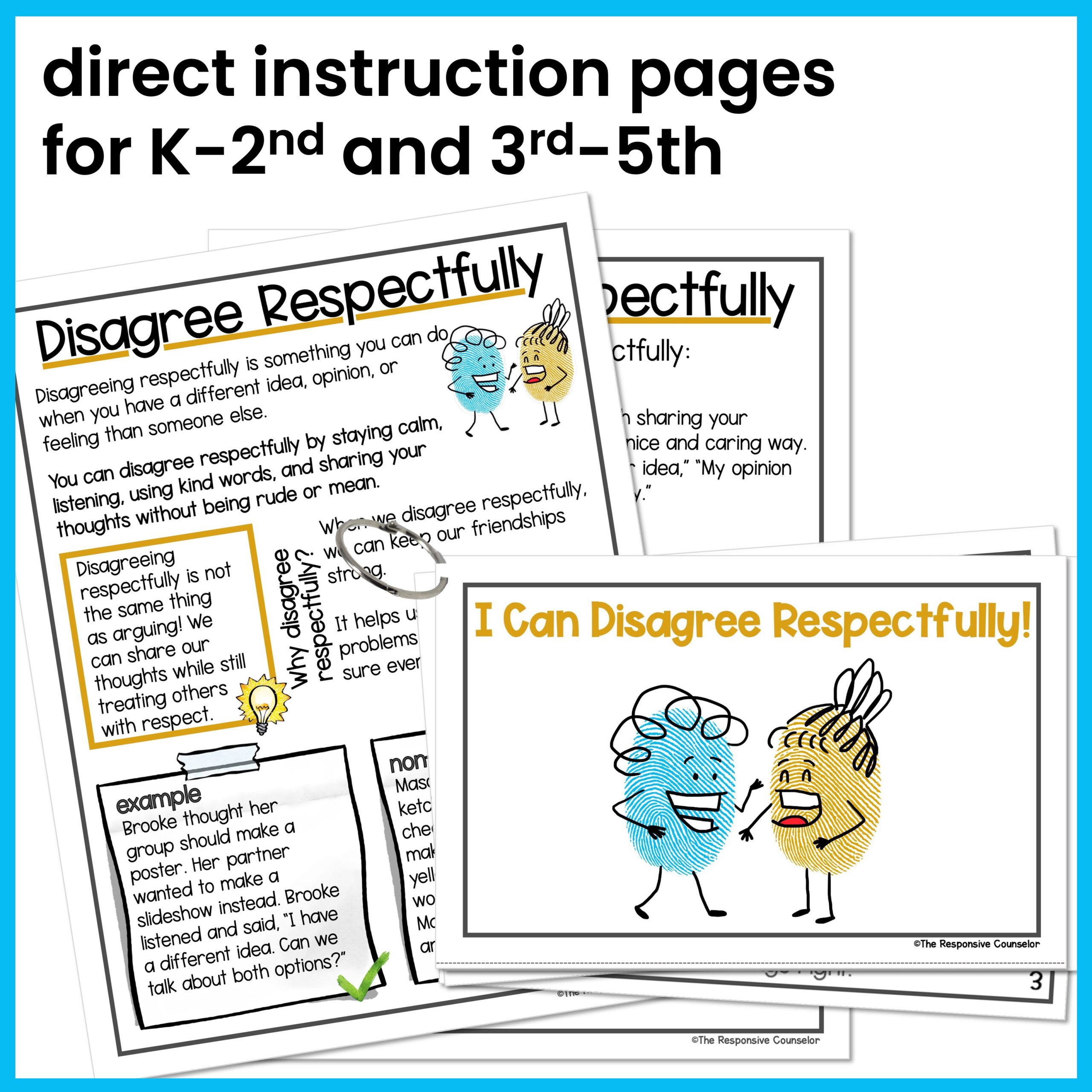 Disagree Respectfully Social Skills Behavior Teaching and Practicing Activities - Image 2