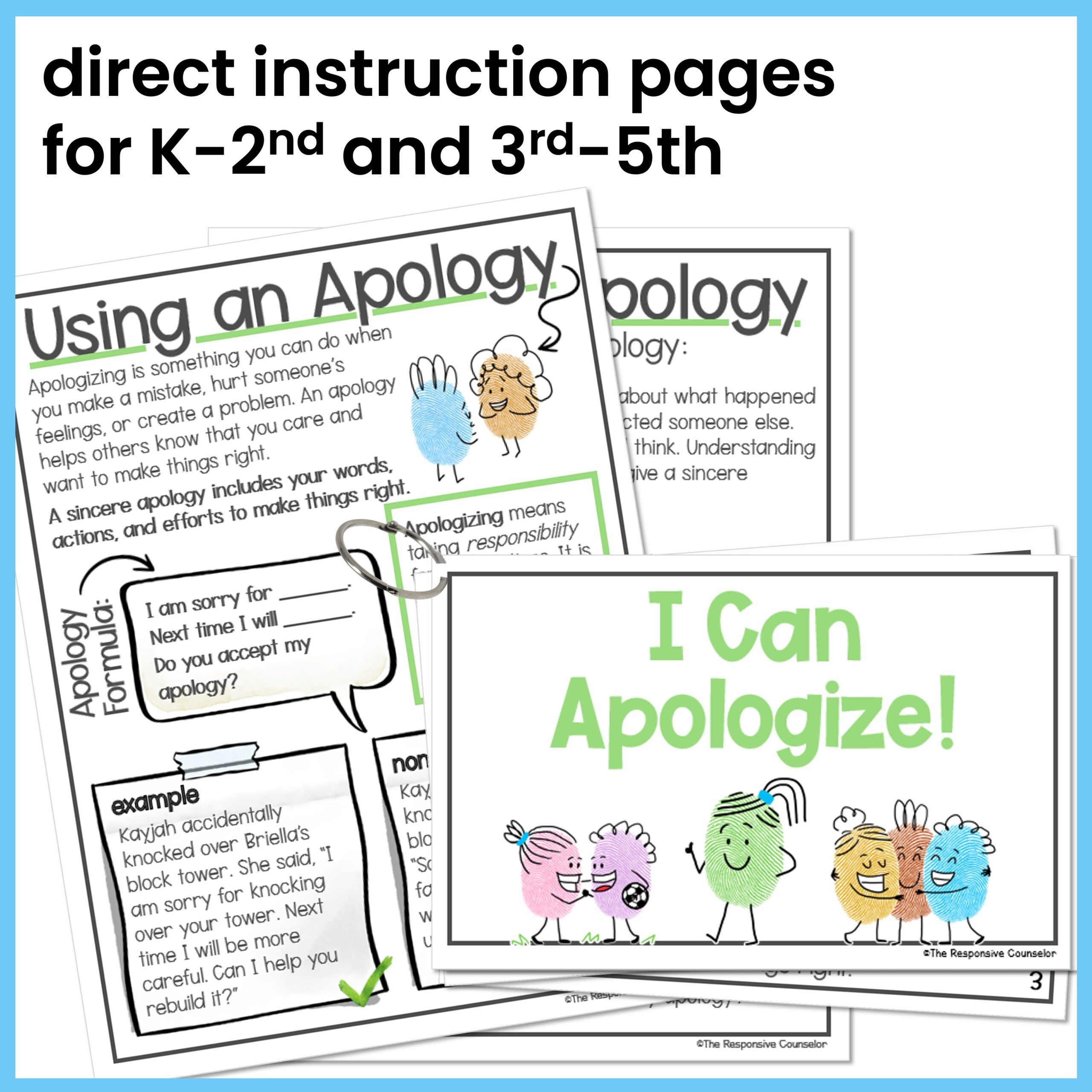 Apologies Conflict Resolution Behavior Intervention Activities - Image 2