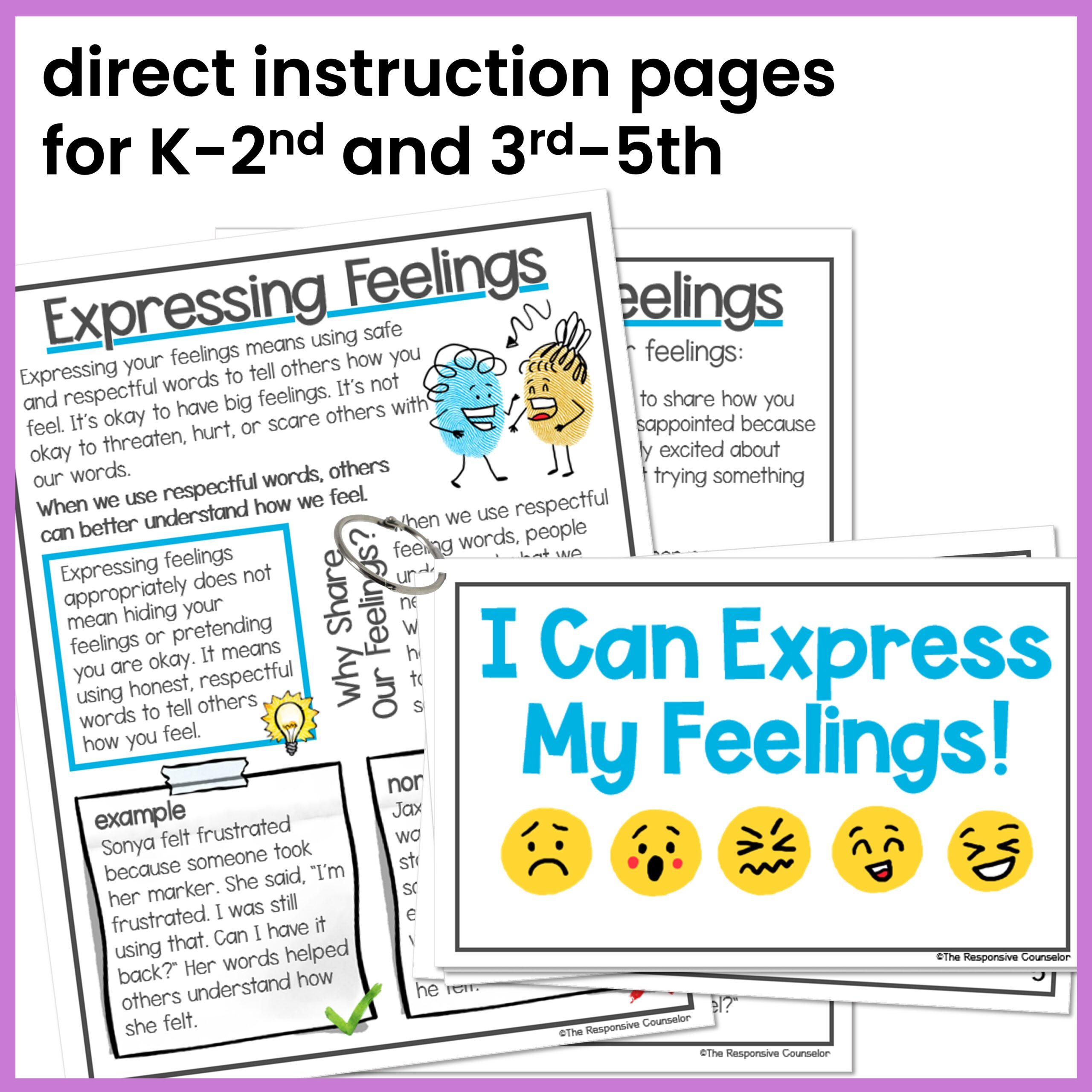 Expressing Feelings Coping Skills Behavior Intervention Activities - Image 2