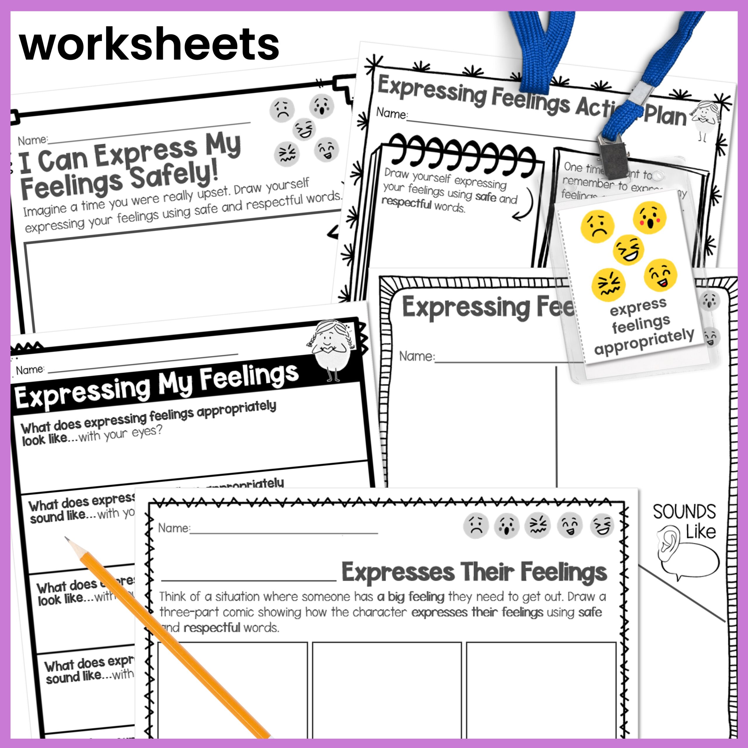 Expressing Feelings Coping Skills Behavior Intervention Activities - Image 4