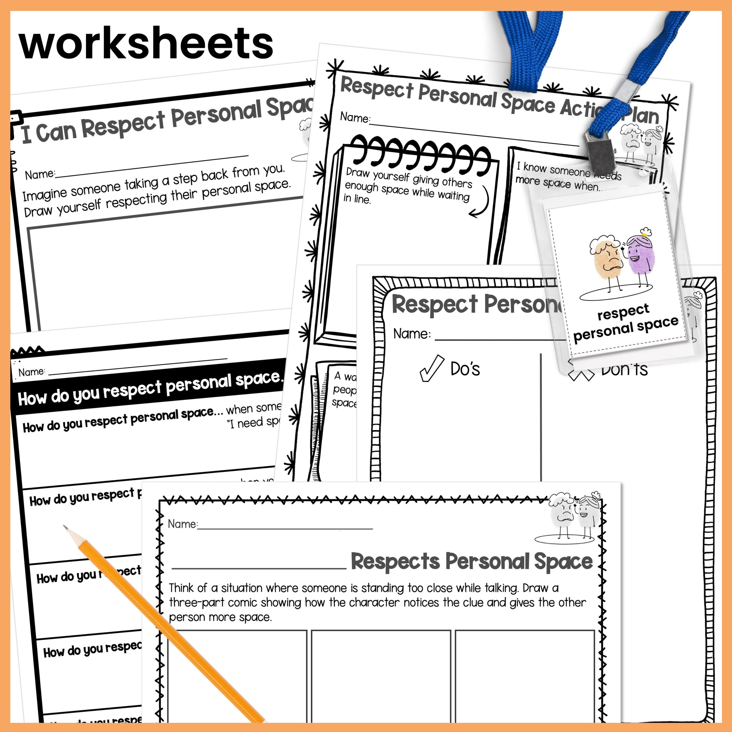 Personal Space Social Skills Behavior Intervention Activities - Image 4