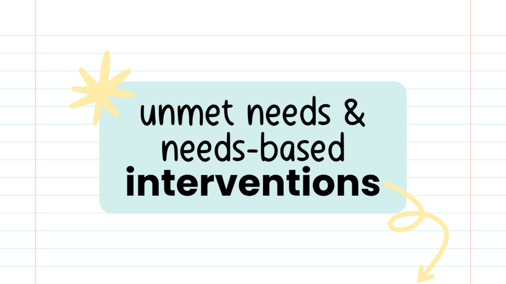 Unmet Needs & Needs-Based Interventions