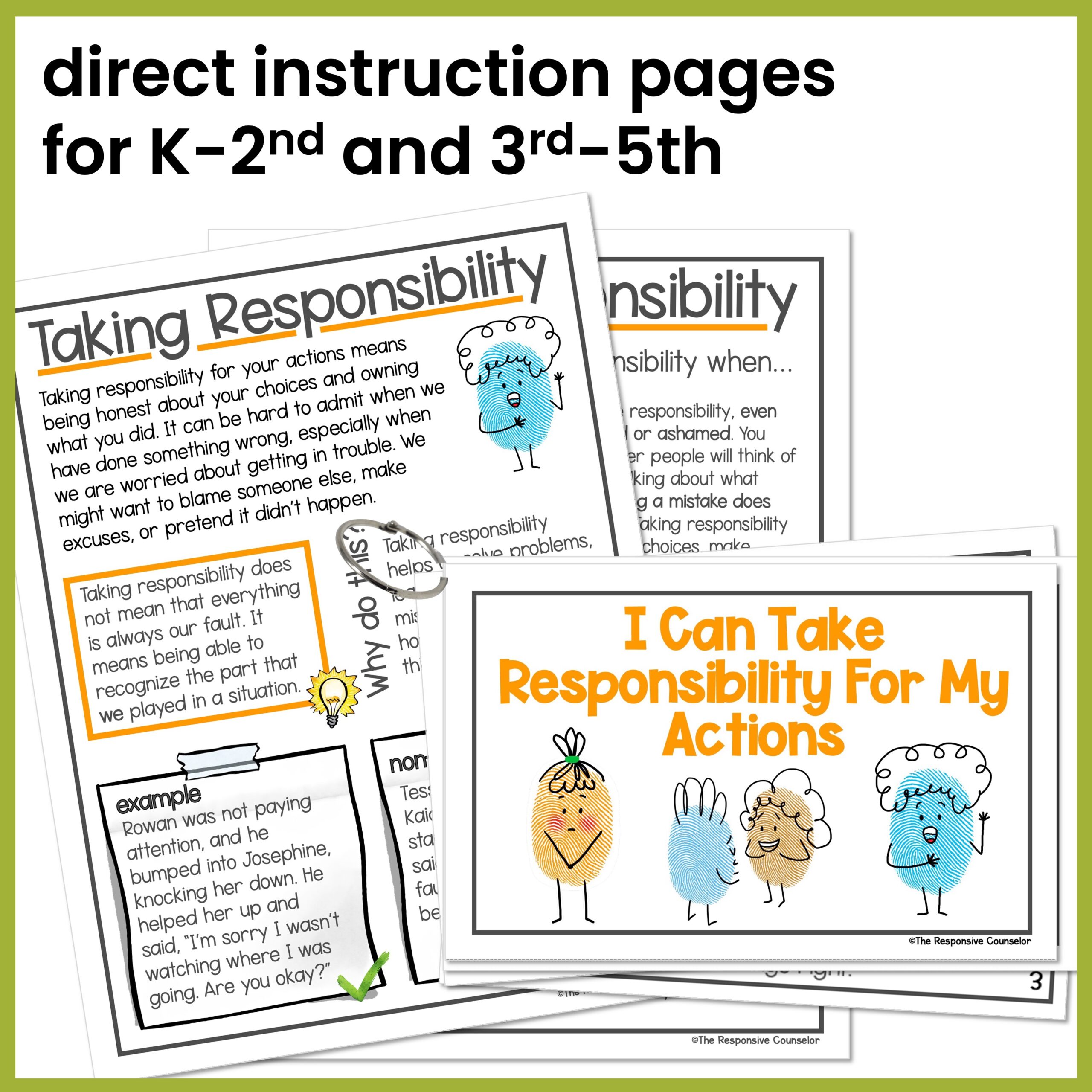 Take Responsibility Behavior Skills Behavior Intervention Activities - Image 2