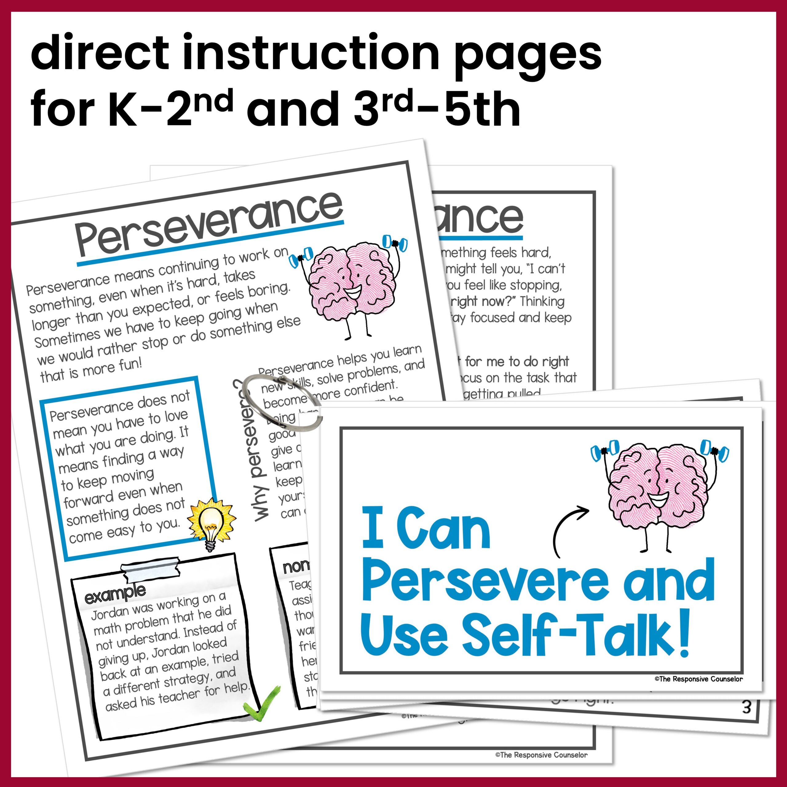 Perseverance Executive Functioning Skills Behavior Intervention Activities - Image 3