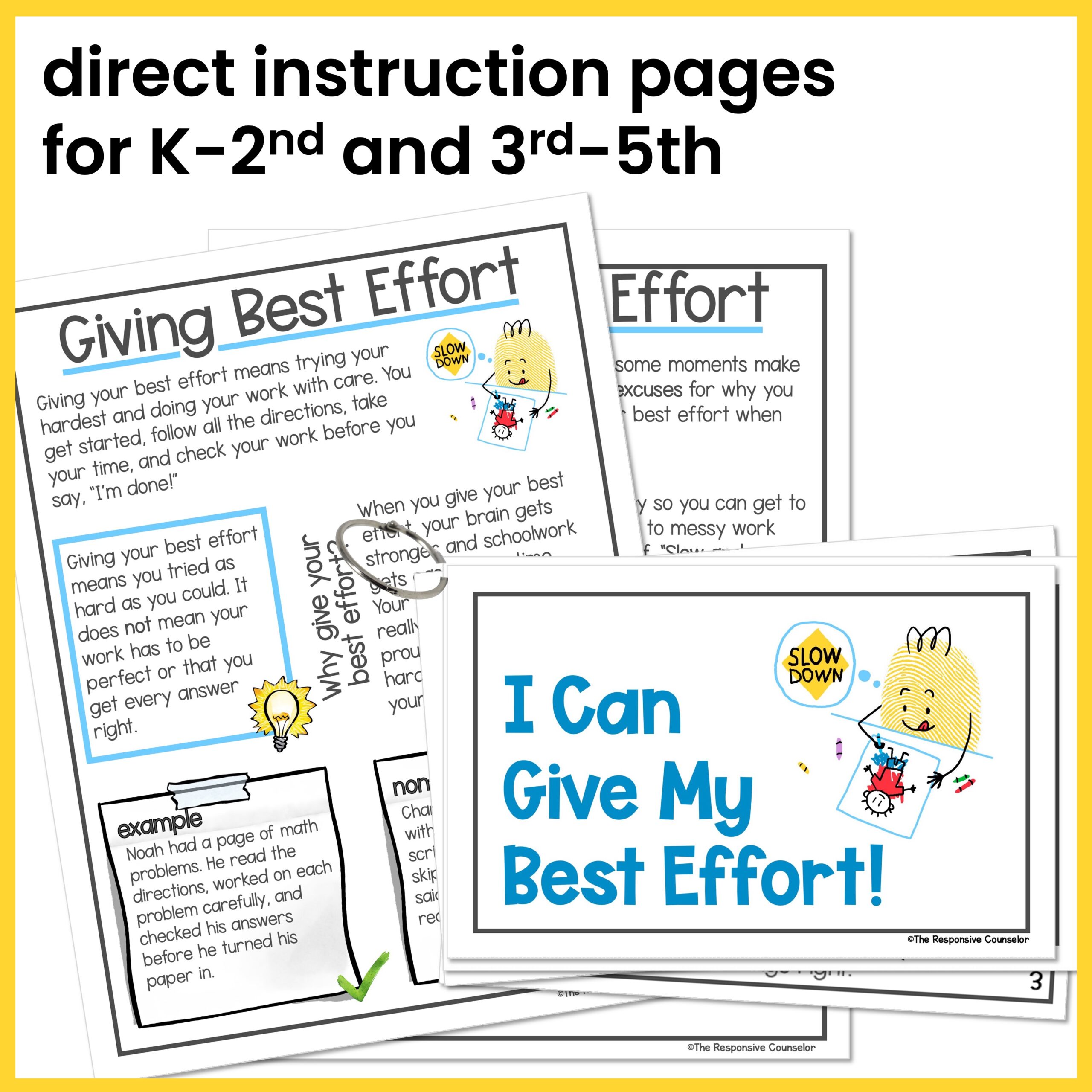 Give Best Effort Executive Functioning Skills Behavior Intervention Activities - Image 2