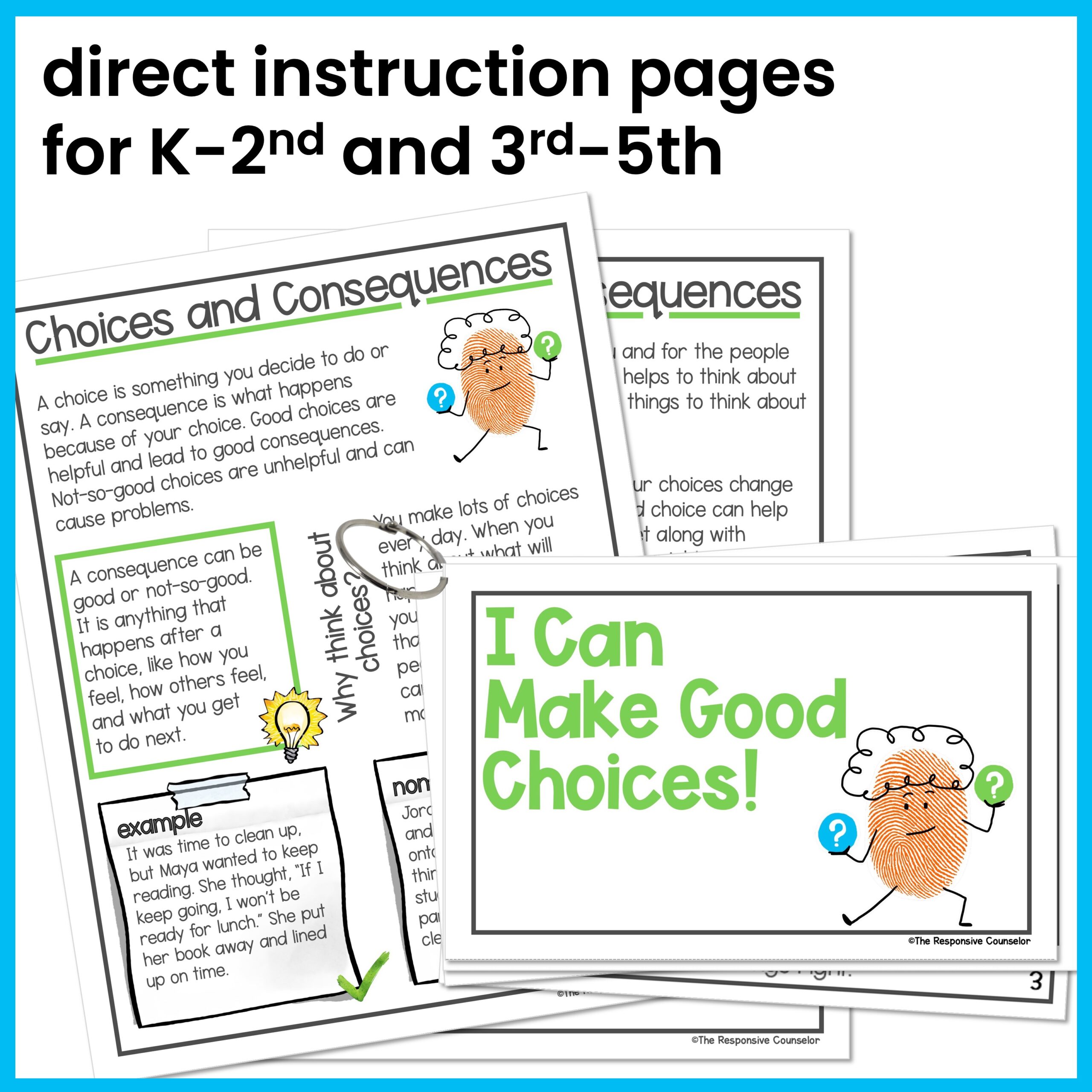 Choices and Consequences Behavior Skills Behavior Intervention Activities - Image 2