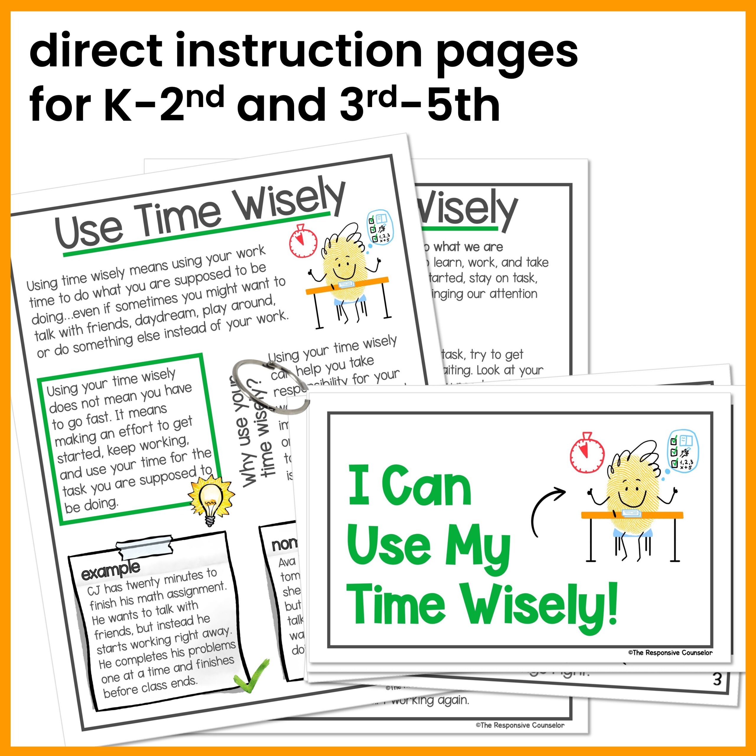 Use Time Wisely Executive Functioning Skills Behavior Intervention Activities - Image 2