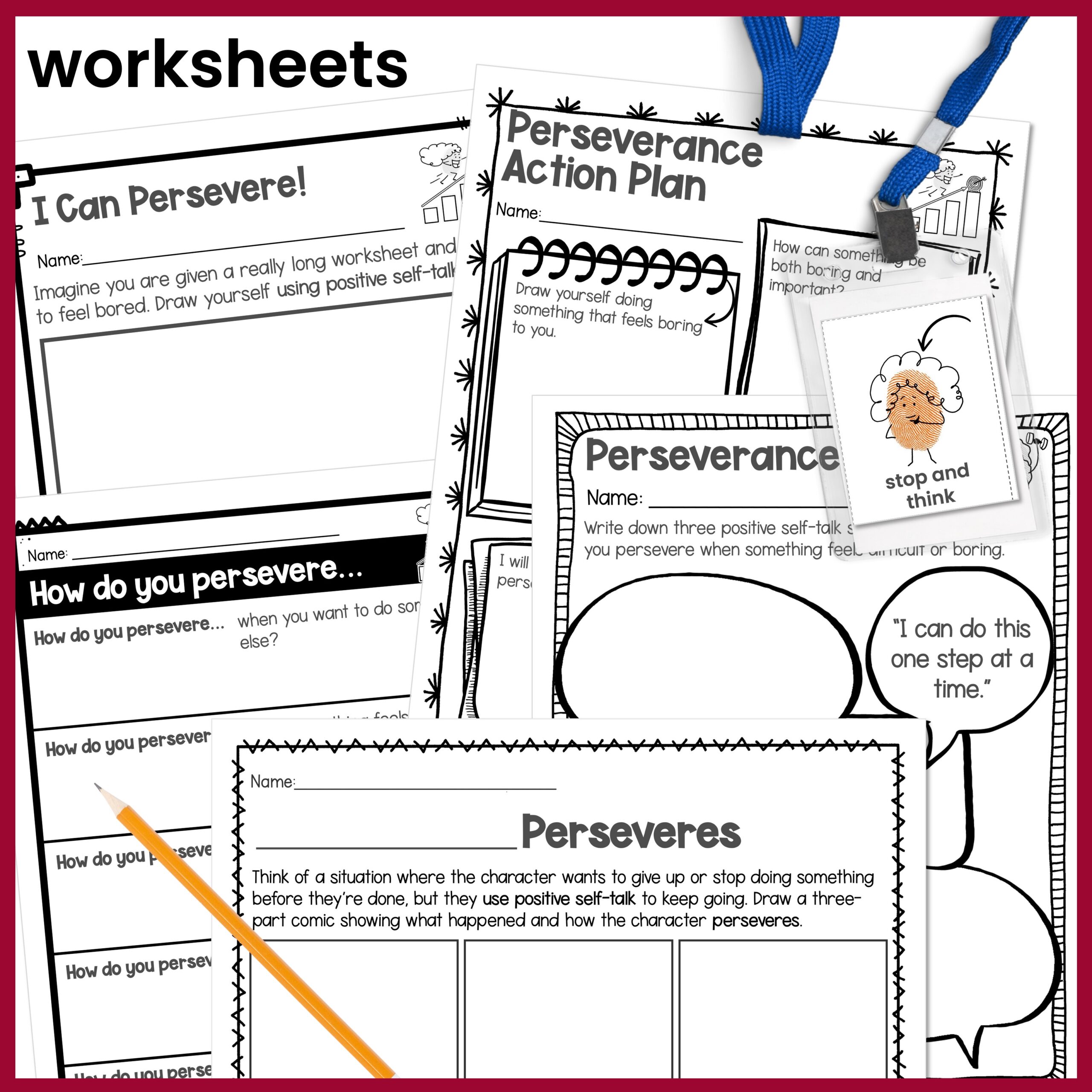 Perseverance Executive Functioning Skills Behavior Intervention Activities - Image 4