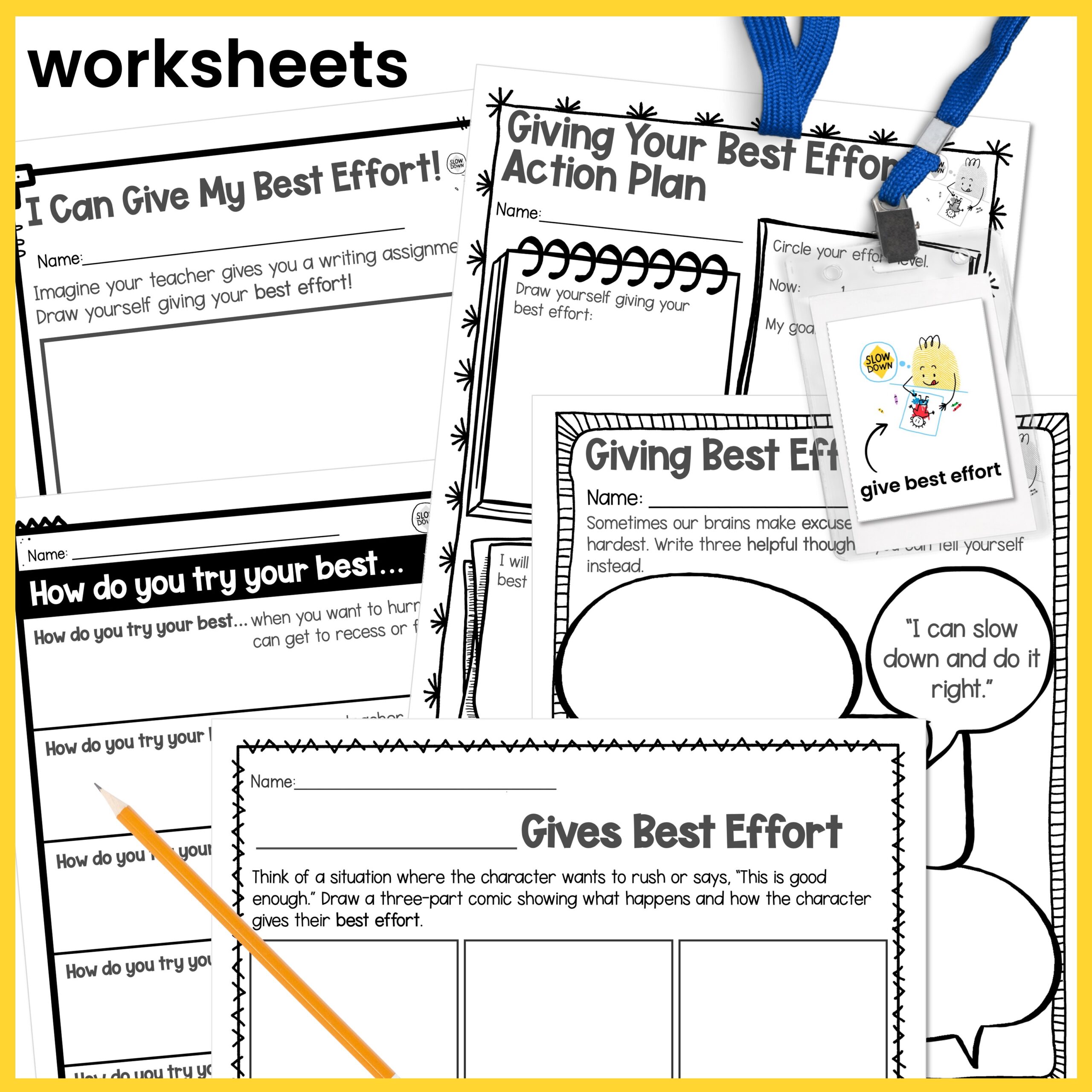 Give Best Effort Executive Functioning Skills Behavior Intervention Activities - Image 4