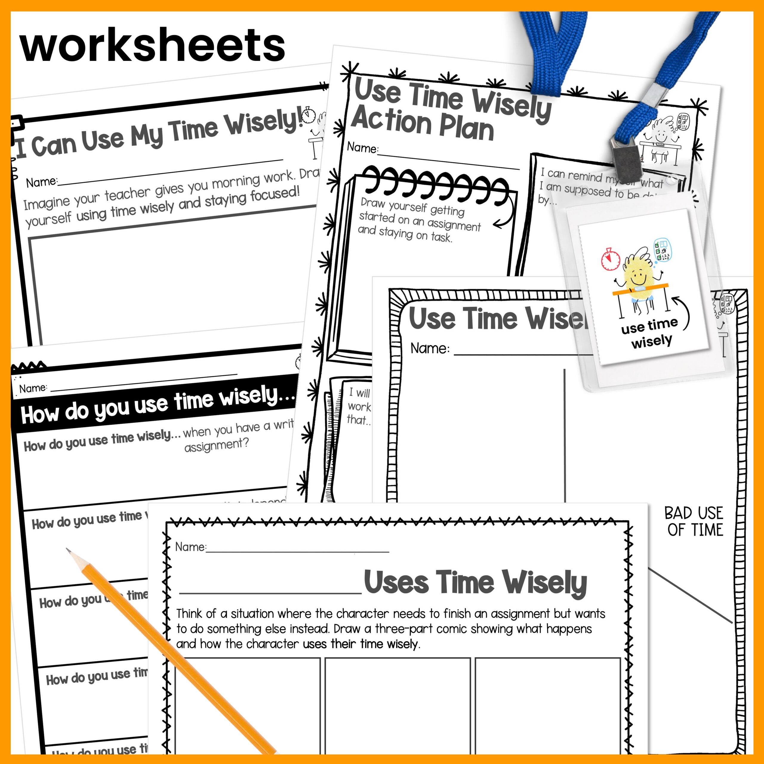 Use Time Wisely Executive Functioning Skills Behavior Intervention Activities - Image 4